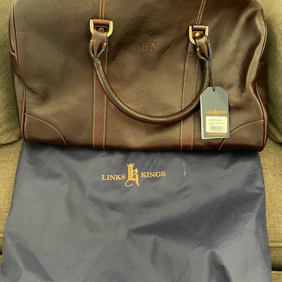 Leather Duffle Bag Links and Kings Sundance NWT - Picture 3 of 9